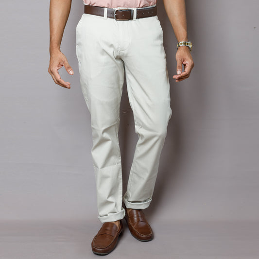 Stone Grey Stretch Chinos