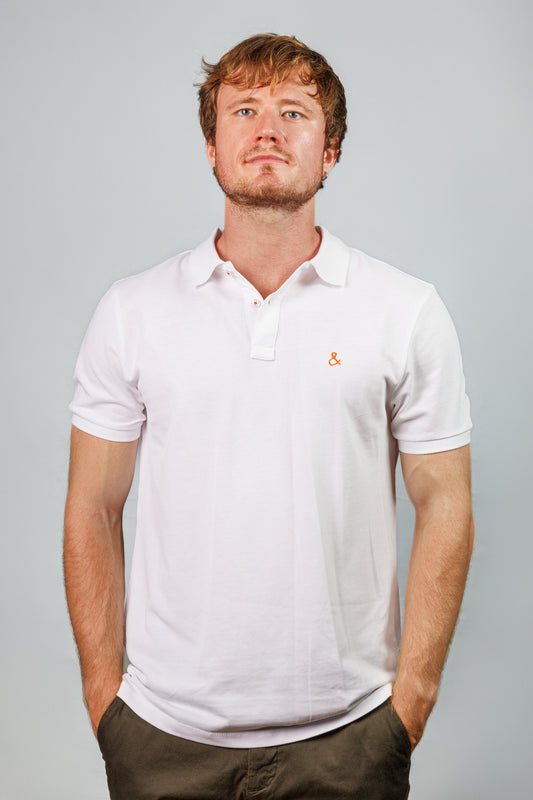 Cool White Cotton Polo T-Shirt