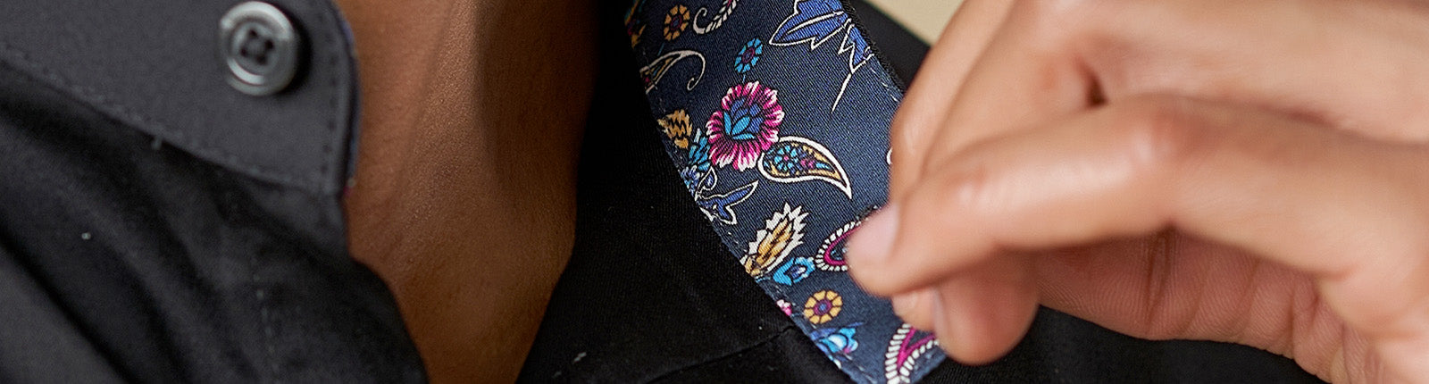 Contrast Collar and Cuff Shirts