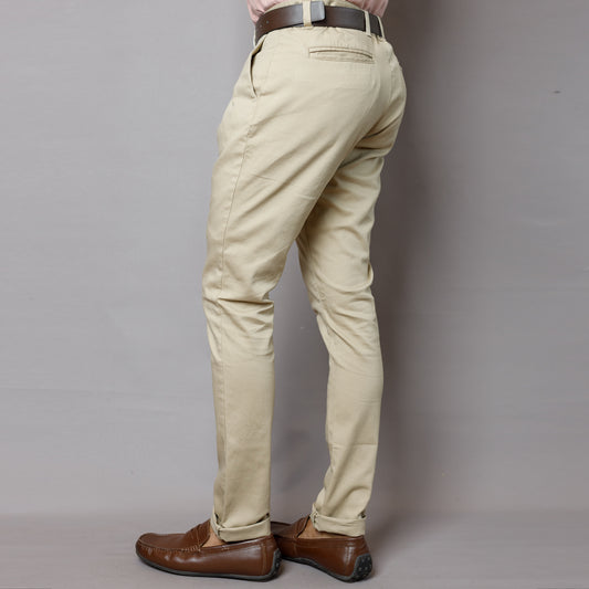 Beige Stretch Chinos