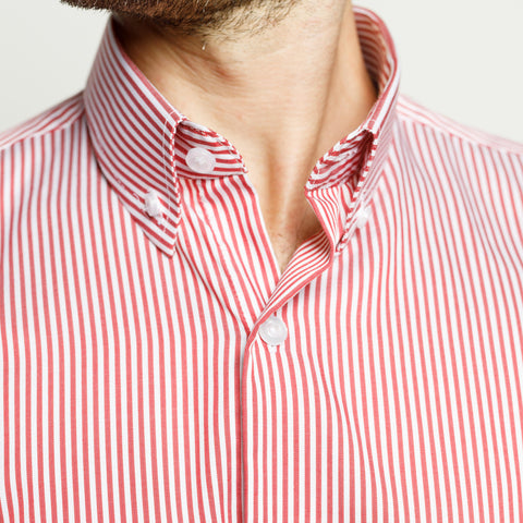 Red Striped Long Sleeve Shirt