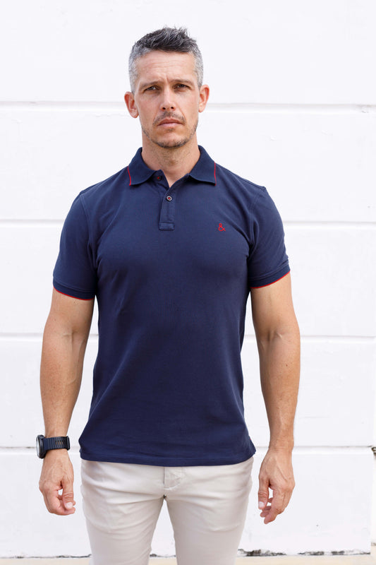 Berry Blue Cotton Polo T-Shirt