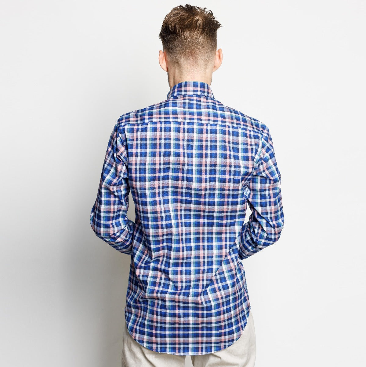 Dark Blue Multi Check Shirt