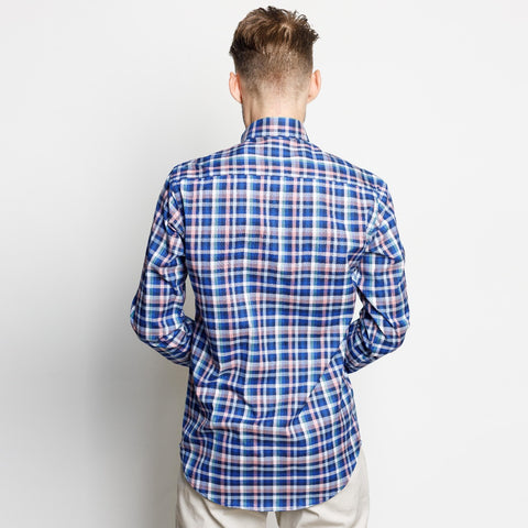 Dark Blue Multi Check Shirt