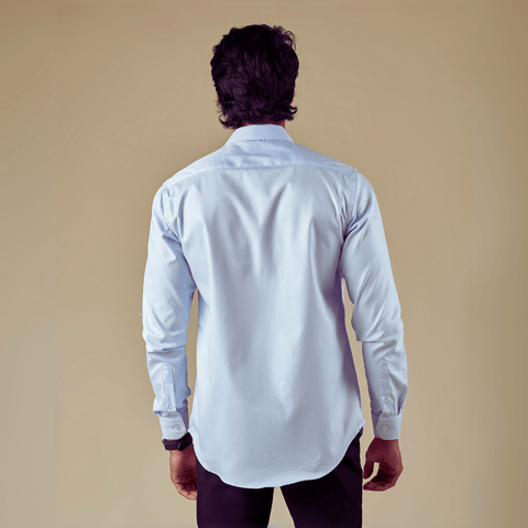 Blue Textured Non-Iron Shirt