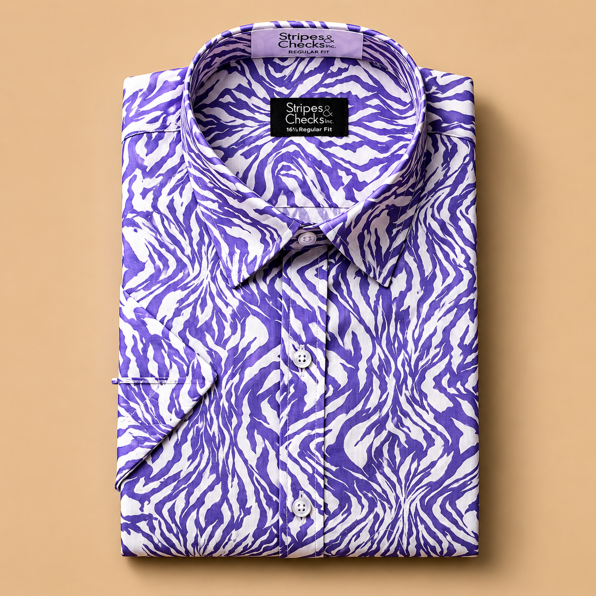 Wild Orchid Print Short Sleeve Shirt