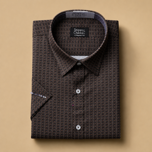 Cocoa Weave Short Sleeve Shirt
