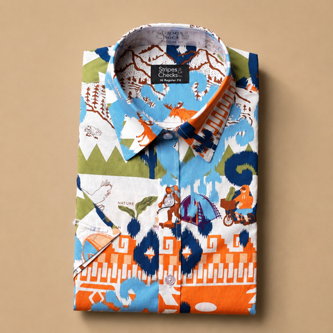 Adventure Trail Print Short Sleeve Shirt
