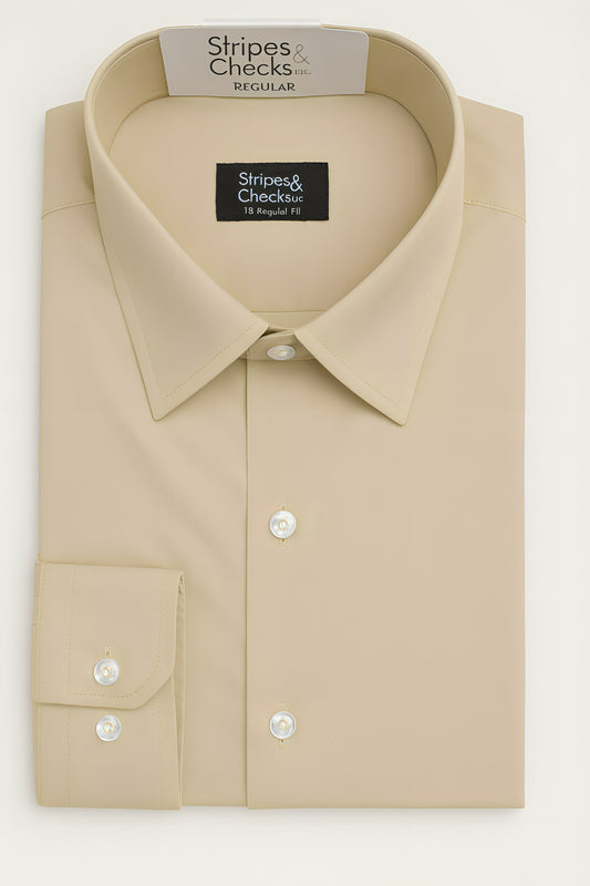 Essentials Shirt -Light Beige Formal Shirt