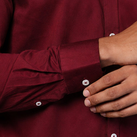 Deep Tone - Burgundy Button Down Shirt