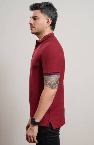 Midnight Maroon Classic Polo T-shirt