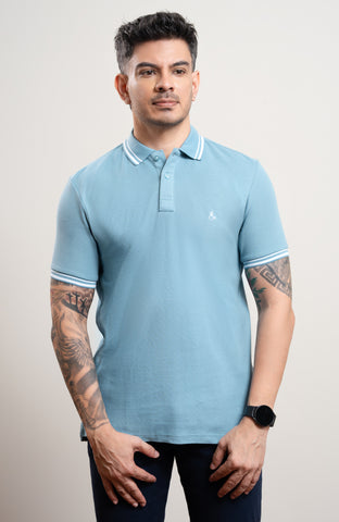 Soft Steel Blue classic Polo T-shirt