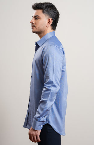 Mid Blue Kalyanam Long Sleeve formal Shirt