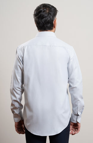 Starck Grey Long Sleeve Formal Shirt With Pocket