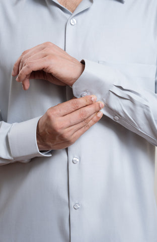 Starck Grey Long Sleeve Formal Shirt With Pocket