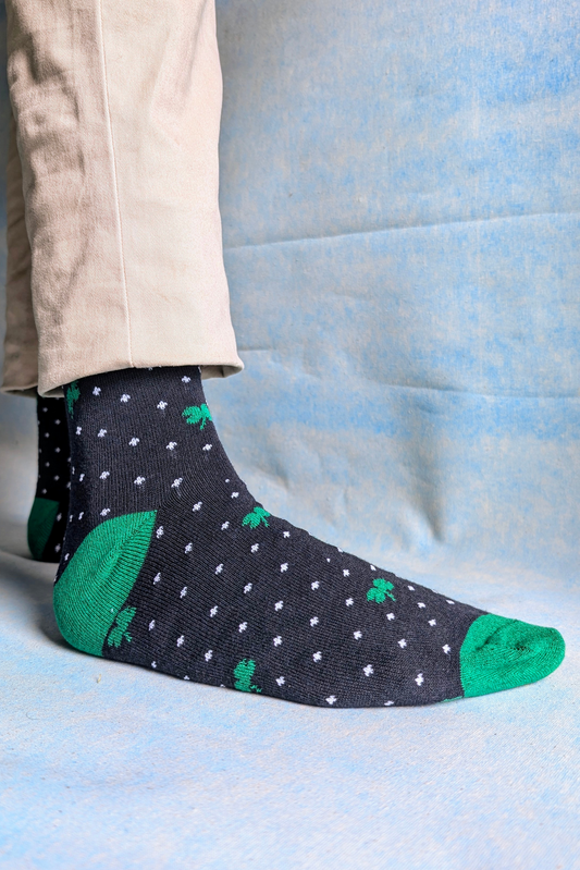 White dots in blue Full Socks