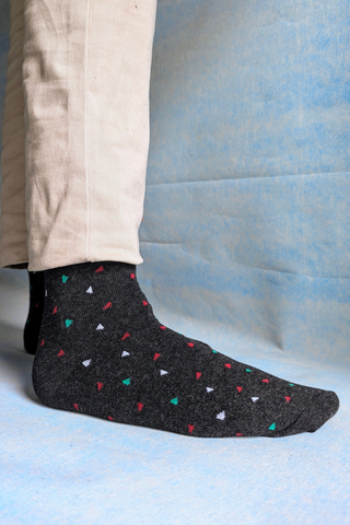 Multi Colour Triangles Full Socks