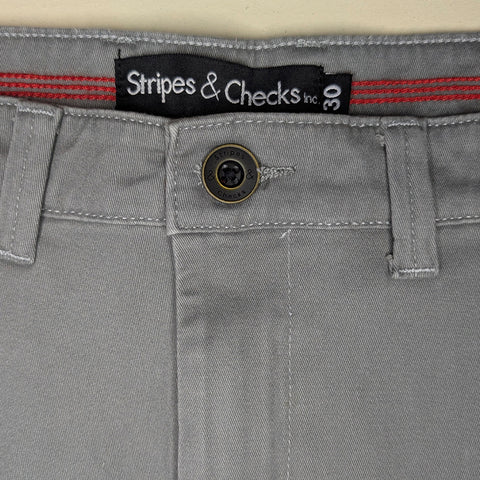 Dark Grey Stretch Chino Pants