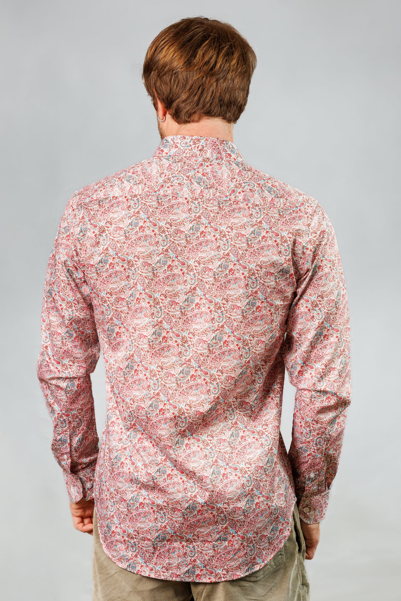 Red Paisley Print Shirt