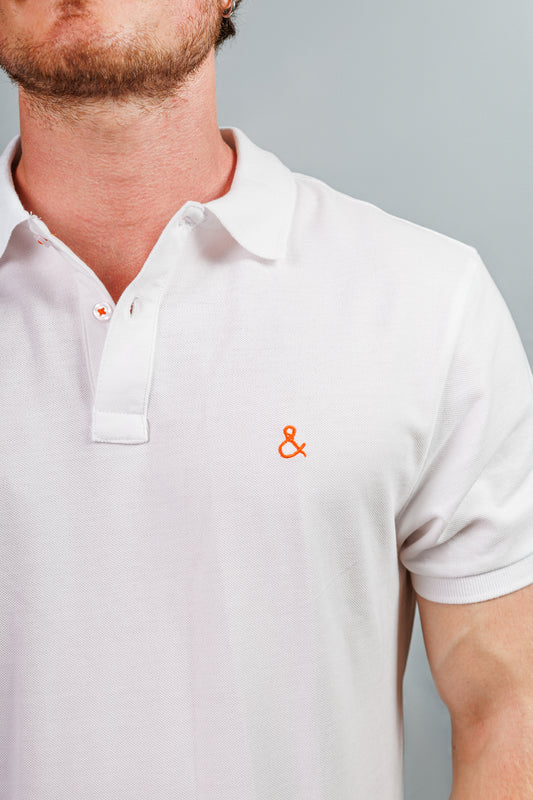 Cool White Cotton Polo T-Shirt