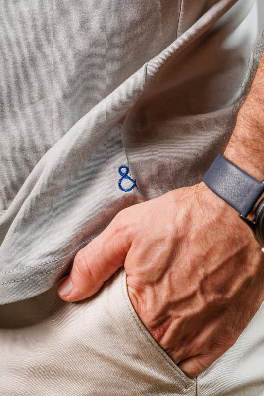 Grey Cotton Crew Neck T-Shirt