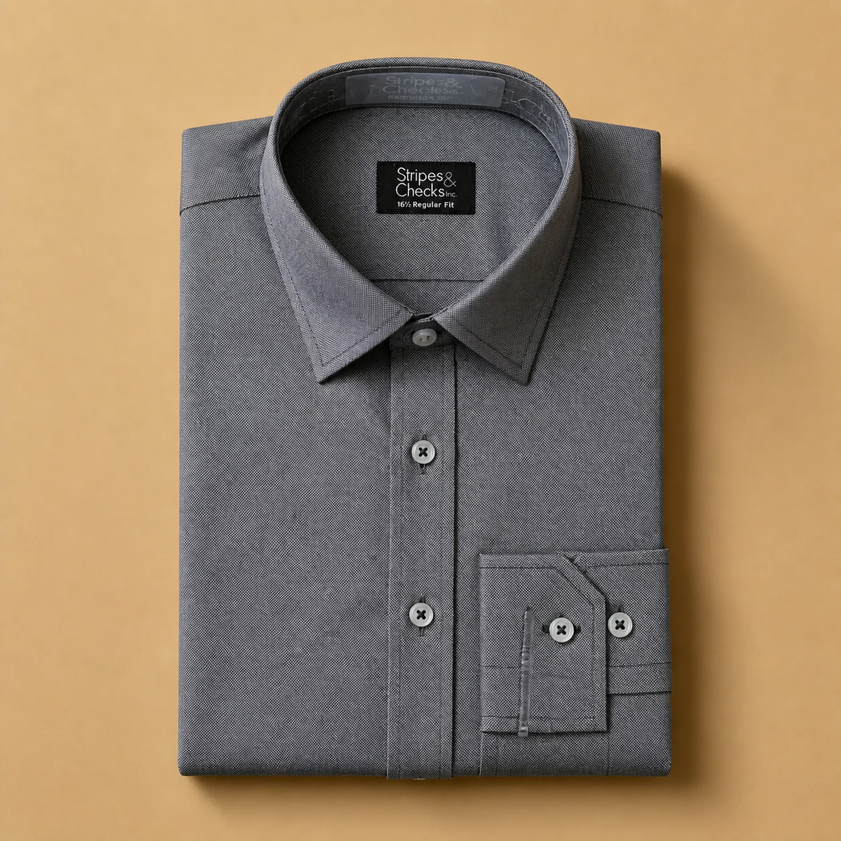Dark Grey Formal Long Sleeve Shirt