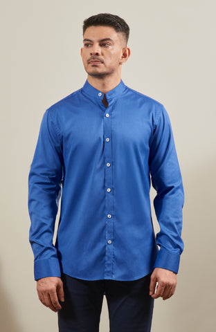Royal Blue Nehru Oxford Shirt