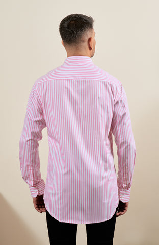 Pink Striped Long Sleeve Shirt