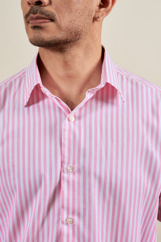 Pink Striped Long Sleeve Shirt