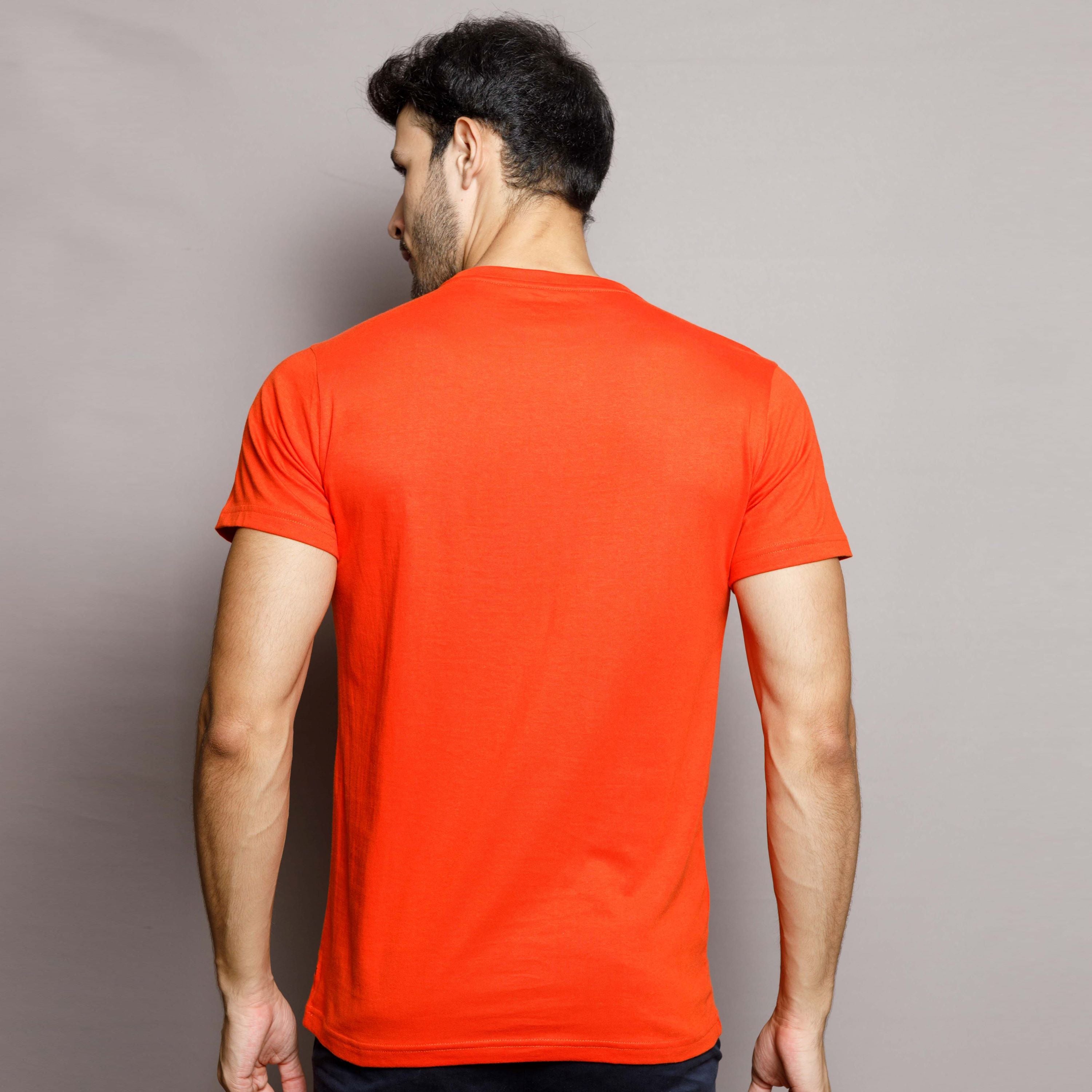Tiger Orange Crew Neck T-Shirt