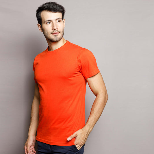 Tiger Orange Crew Neck T-Shirt