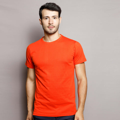 Tiger Orange Crew Neck T-Shirt