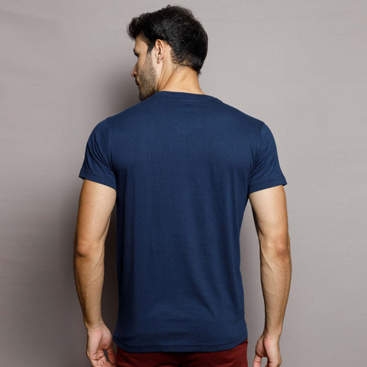 Navy Blue V Neck T-Shirt