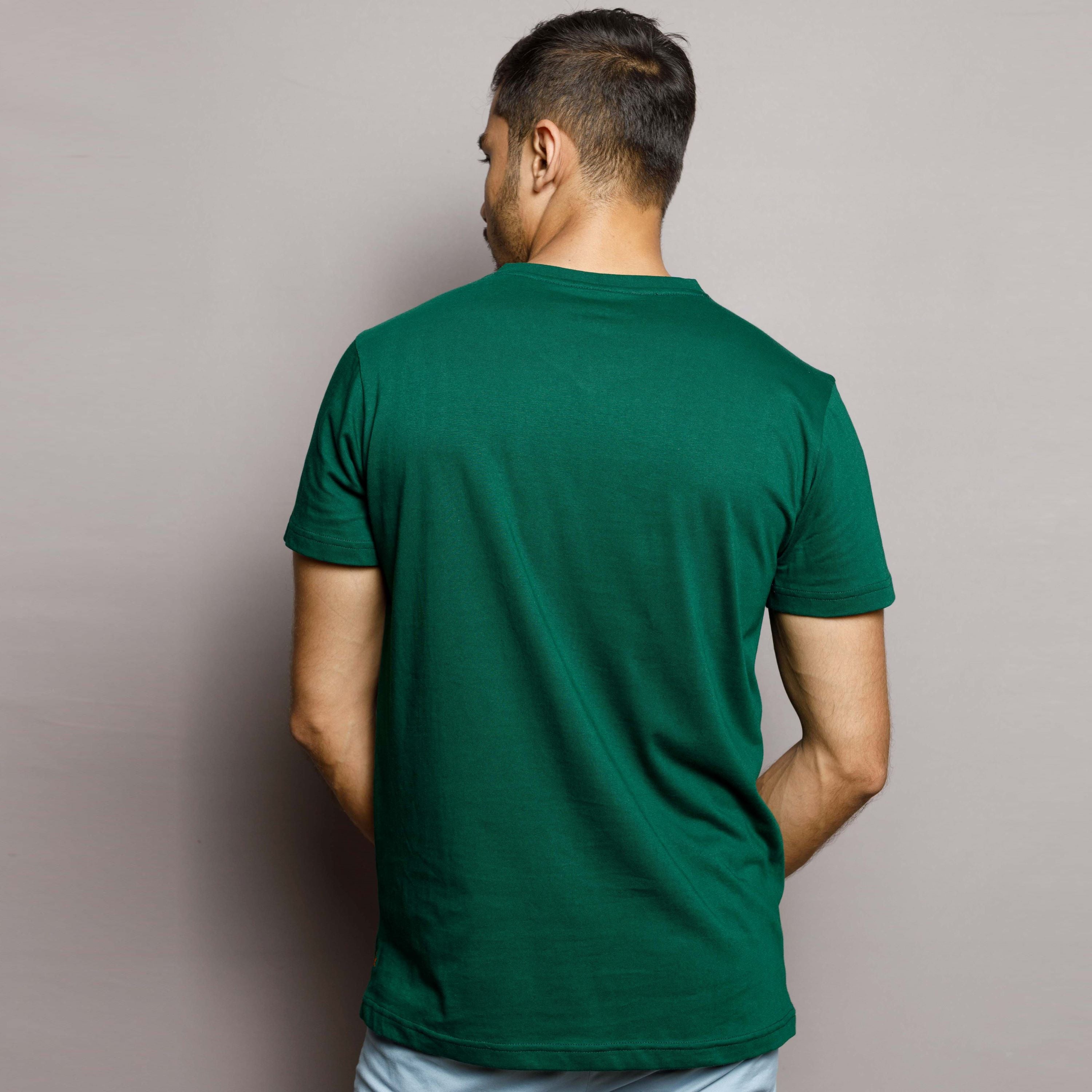 Dark Green V Neck T-Shirt