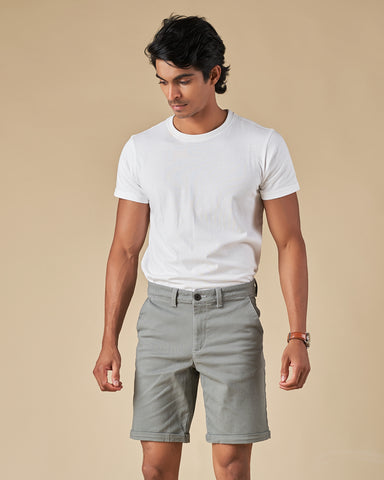 Dark Grey Stretch Chino Shorts