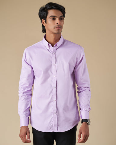 Light Purple Button Down Long Sleeve Shirt