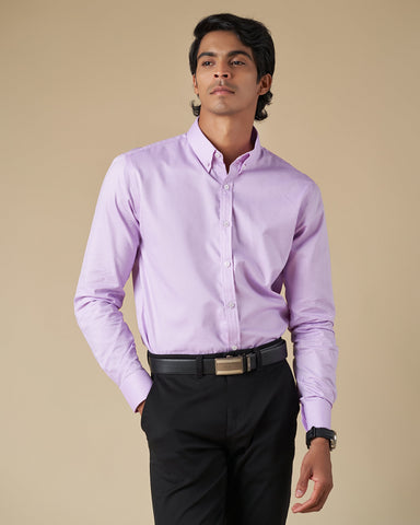 Light Purple Button Down Long Sleeve Shirt