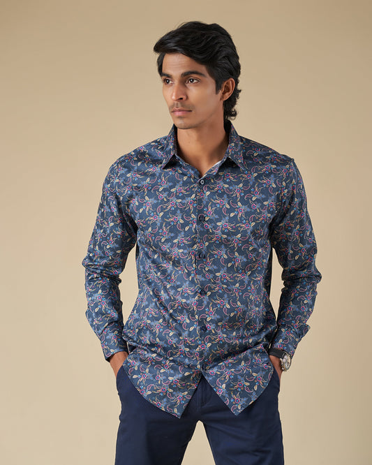 Paisley Print Long Sleeve Shirt