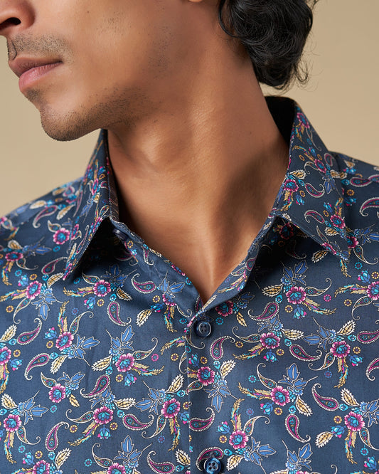 Paisley Print Long Sleeve Shirt