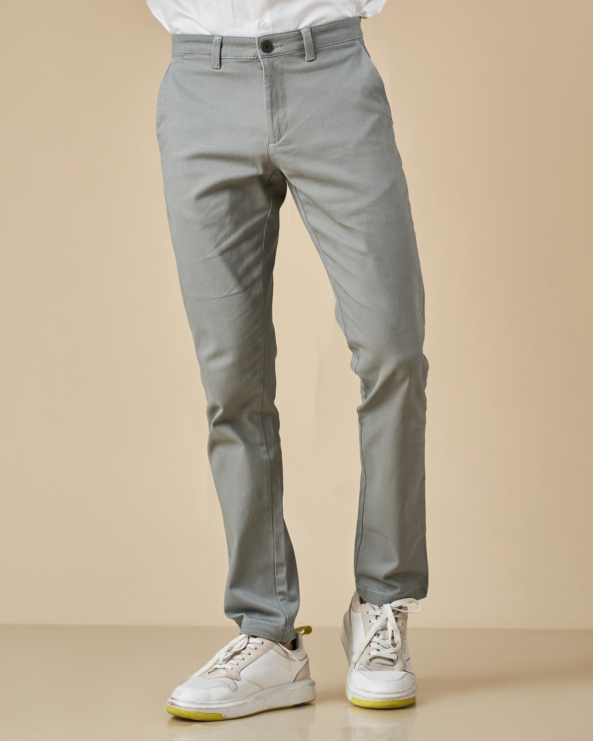 Dark Grey Stretch Chino Pants