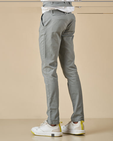 Dark Grey Stretch Chino Pants