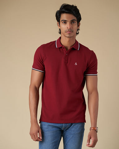 Maroon Wine Polo T-Shirt