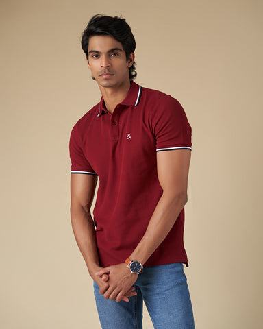 Maroon Wine Polo T-Shirt