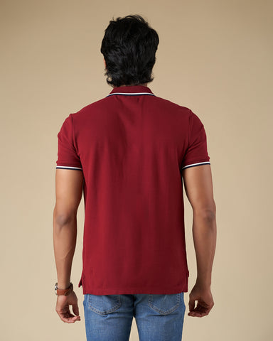 Maroon Wine Polo T-Shirt