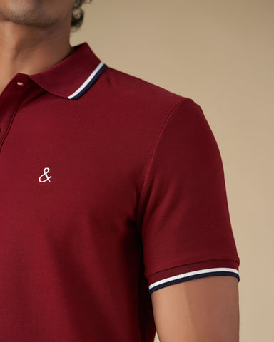 Maroon Wine Polo T-Shirt