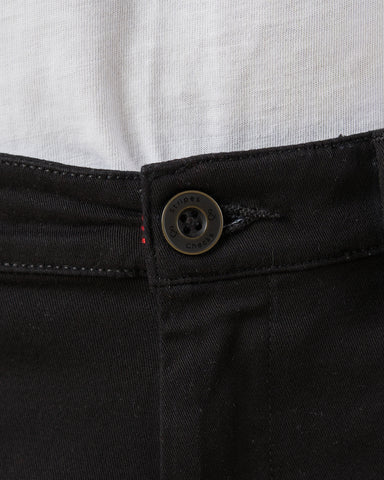 Black Stretch Chino Shorts