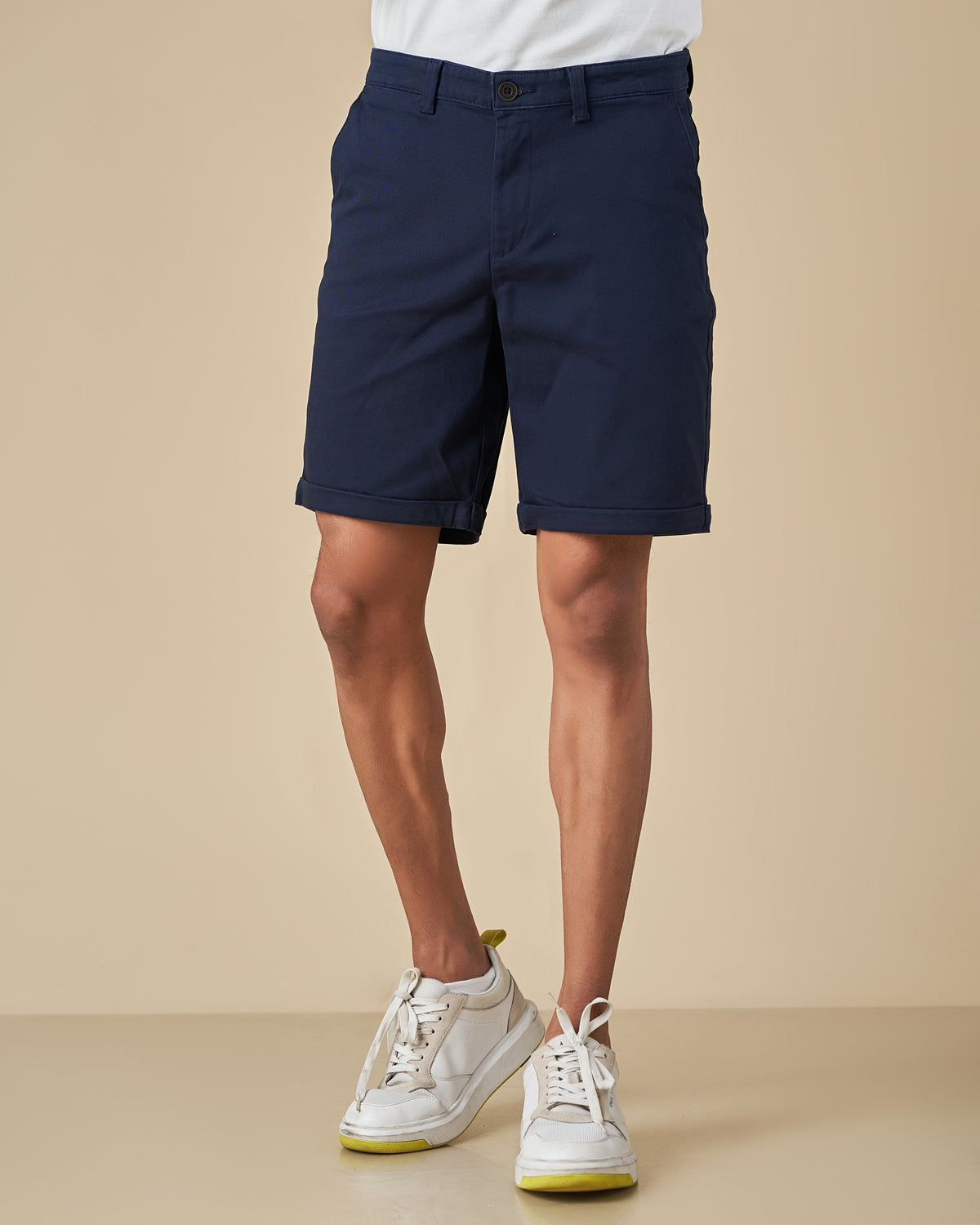 Navy Blue Stretch Chino Shorts