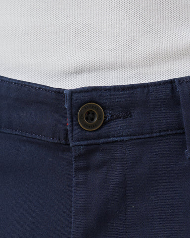 Navy Blue Stretch Chino Shorts