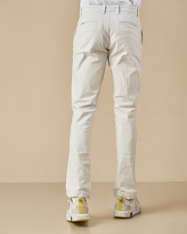 Beige Stretch Chino Pants