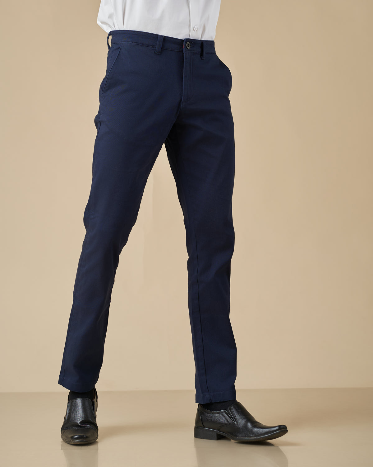 Navy Blue Stretch Chino Pants